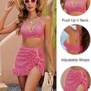 Blooming Jelly Women's High Waisted Bikini Sets Tummy Control